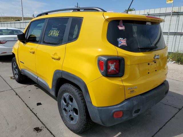 ZACCJBAB4HPF36963 - 2017 JEEP RENEGADE S YELLOW photo 3