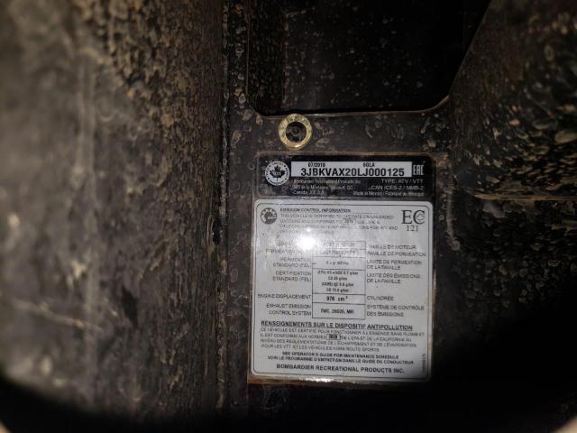3JBKVAX20LJ000125 - 2020 CAN-AM COMMANDER GRAY photo 10