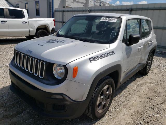 ZACCJAATXGPD32864 - 2016 JEEP RENEGADE S SILVER photo 2