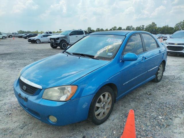 KNAFE121355189094 - 2005 KIA SPECTRA LX BLUE photo 2