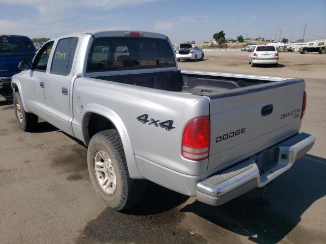 1D7HG48N43S276458 - 2003 DODGE DAKOTA QUA SILVER photo 3