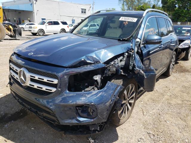 W1N4M4GB6LW056698 - 2020 MERCEDES-BENZ GLB 250 BLUE photo 2