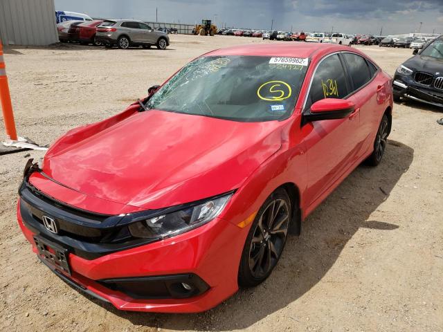2HGFC2F86LH524927 - 2020 HONDA CIVIC SPOR RED photo 2