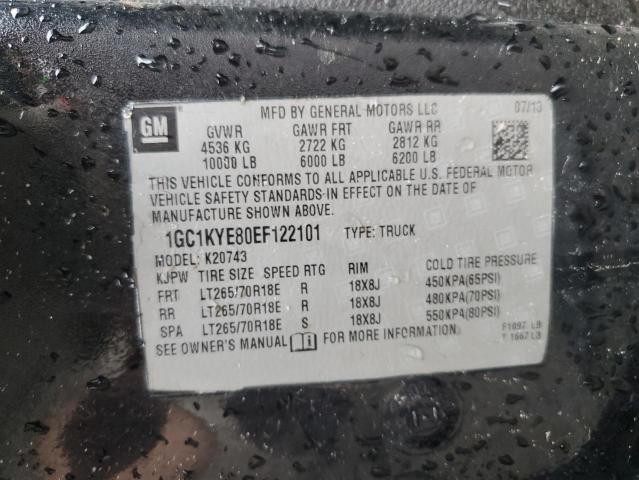 1GC1KYE80EF122101 - 2014 CHEVROLET SILVRDO LS BLACK photo 10