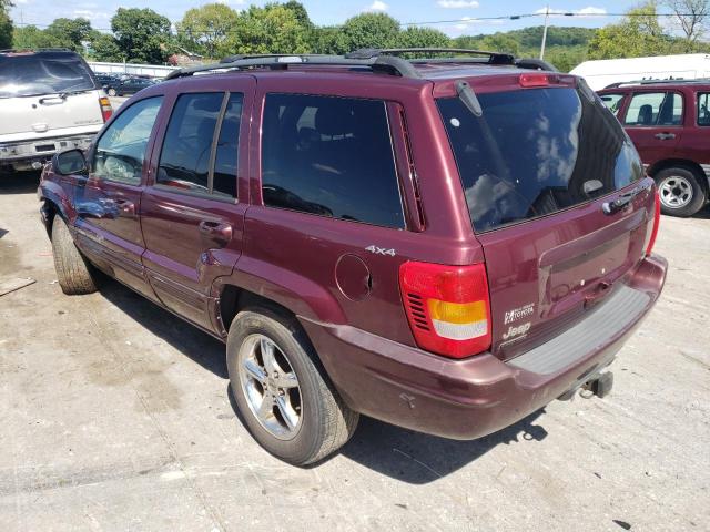 1J4GW58N71C644745 - 2001 JEEP GRAND CHER MAROON photo 3