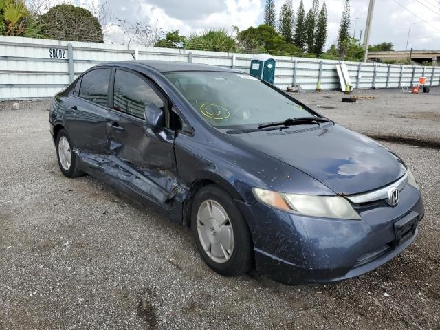 JHMFA36227S021429 - 2007 HONDA CIVIC HYBR BLUE photo 1