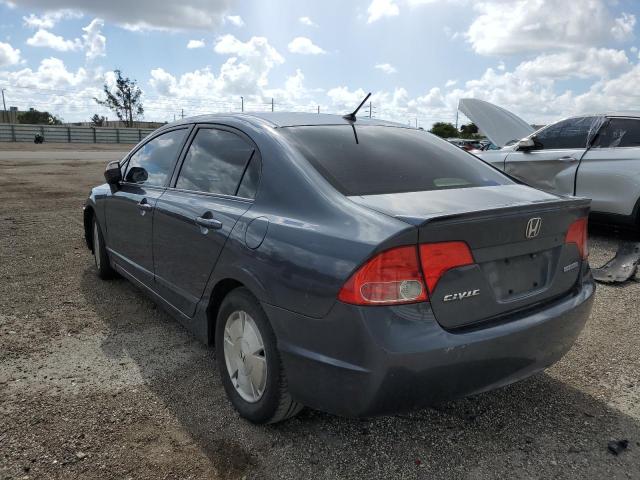 JHMFA36227S021429 - 2007 HONDA CIVIC HYBR BLUE photo 3