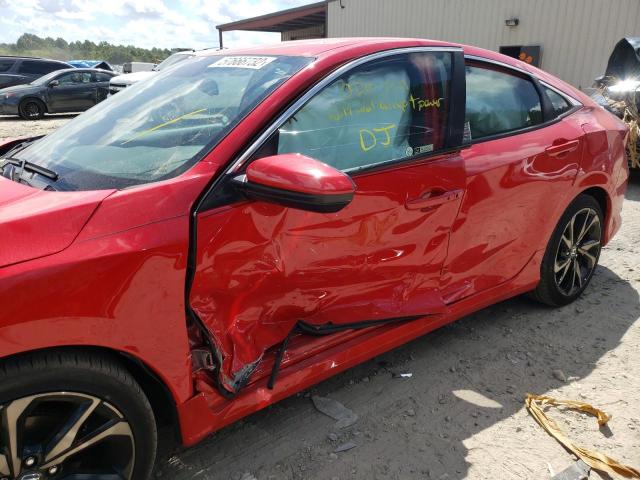 2HGFC2F86LH597361 - 2020 HONDA CIVIC SPOR RED photo 9