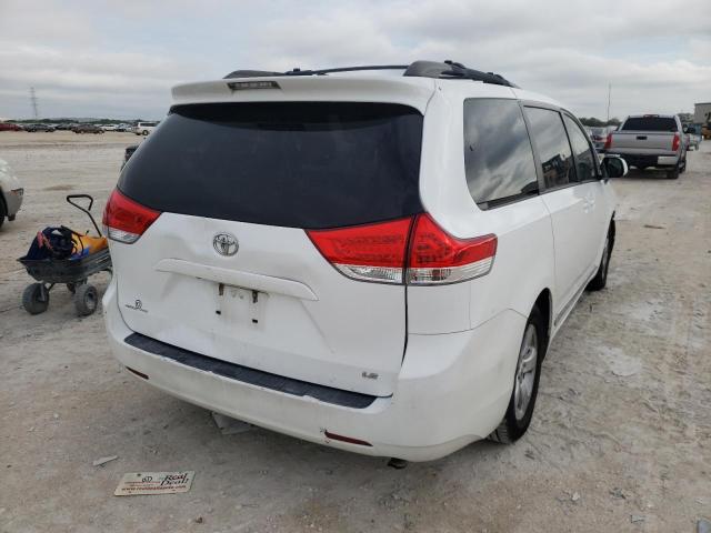 5TDKK3DC8ES526759 - 2014 TOYOTA SIENNA LE WHITE photo 4