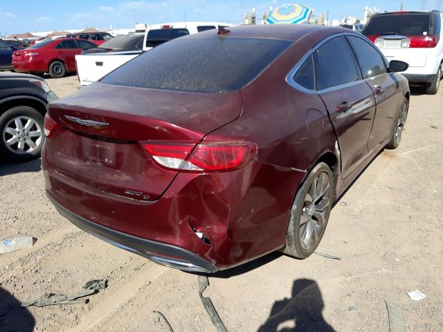 1C3CCCCGXFN514078 - 2015 CHRYSLER 200 C BURGUNDY photo 4