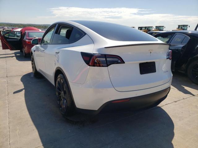 5YJYGDEF6MF268447 - 2021 TESLA MODEL Y Blanc photo 3