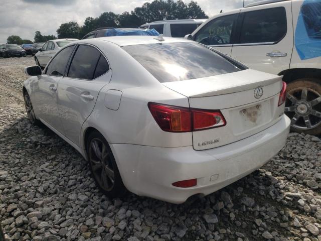 JTHBF5C28A5127163 - 2010 LEXUS IS 250 WHITE photo 3