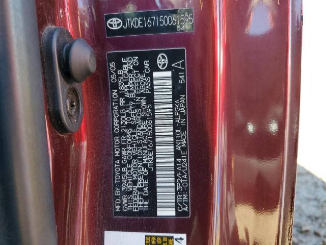 JTKDE167150061595 - 2005 TOYOTA SCION TC 栗色 照片 10