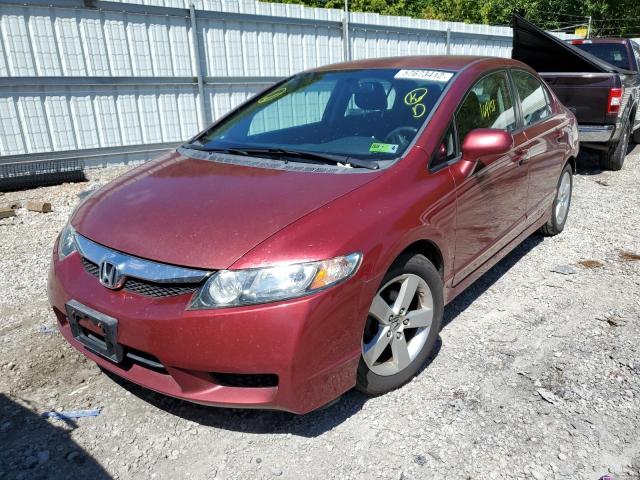 2HGFA1F66BH506179 - 2011 HONDA CIVIC LX-S Марун фото 2