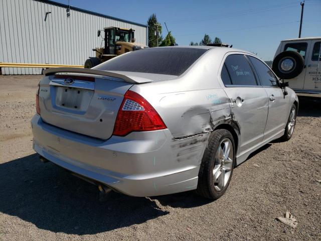 3FAHP0KC4AR426822 - 2010 FORD FUSION SPO SILVER photo 4