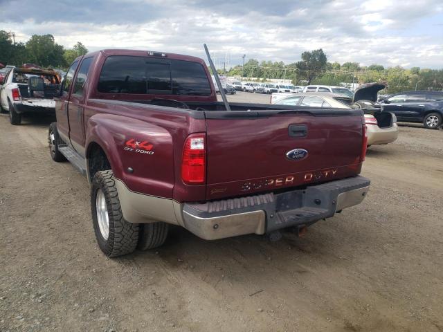 1FTWW33R98EC89897 - 2008 FORD F-350 BURGUNDY photo 3