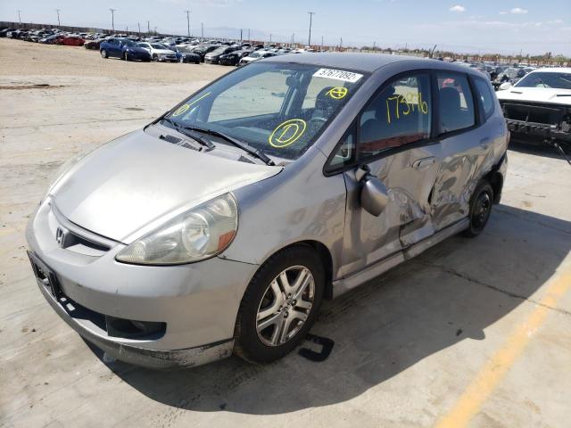 JHMGD38677S011927 - 2007 HONDA FIT S GRAY photo 2