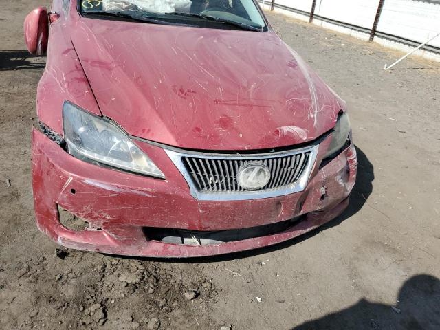 JTHBK262395088404 - 2009 LEXUS IS 250 BURGUNDY photo 9