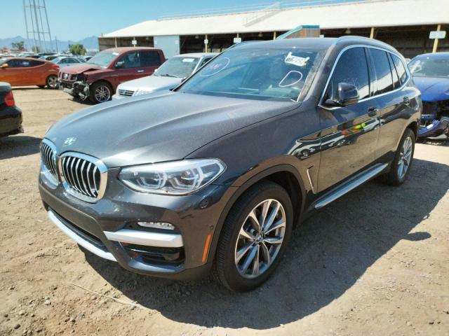 5UXTR9C58KLP88038 - 2019 BMW X3 XDRIVE3 BLACK photo 2