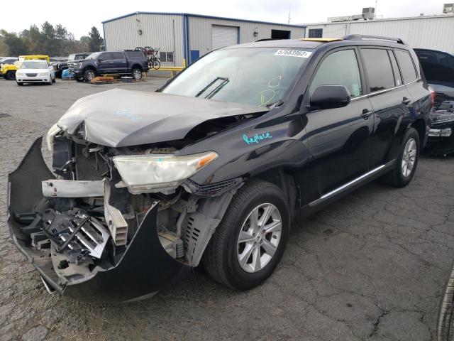 5TDZK3EH6BS040892 - 2011 TOYOTA HIGHLANDER BLACK photo 2