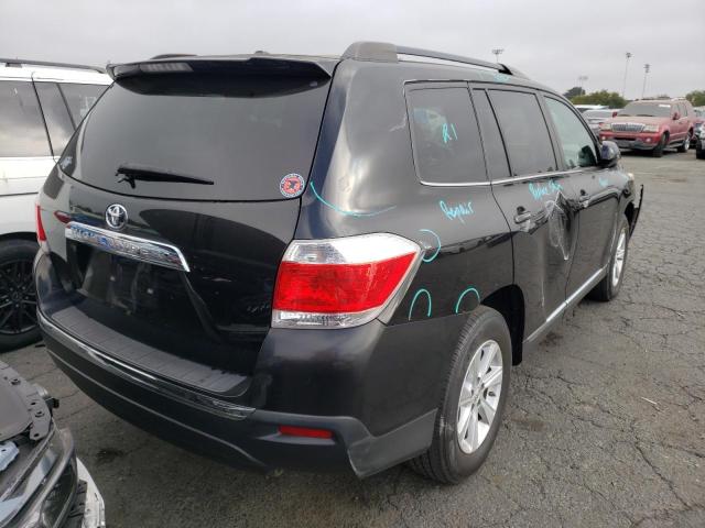 5TDZK3EH6BS040892 - 2011 TOYOTA HIGHLANDER BLACK photo 4