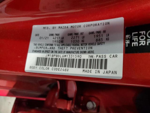 JM1BPBDL6M1331590 - 2021 MAZDA 3 PREMIUM RED photo 10