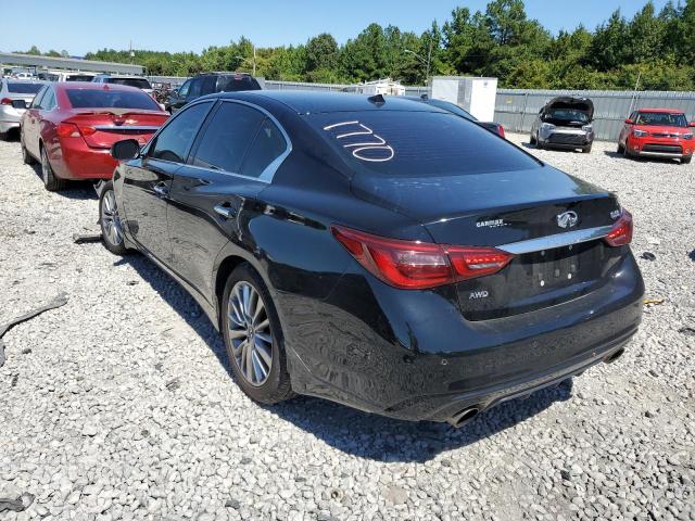 JN1EV7AR8JM431048 - 2018 INFINITI Q50 LUXE BLACK photo 3