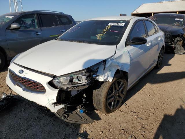 3KPF34ADXME393352 - 2021 KIA FORTE GT L WHITE photo 2