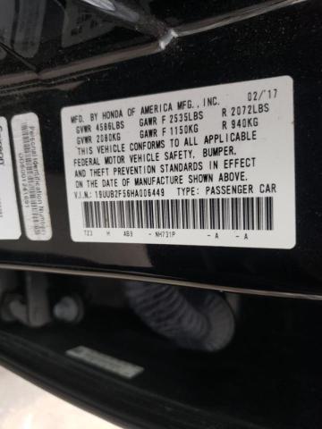19UUB2F56HA006449 - 2017 ACURA TLX TECH BLACK photo 10