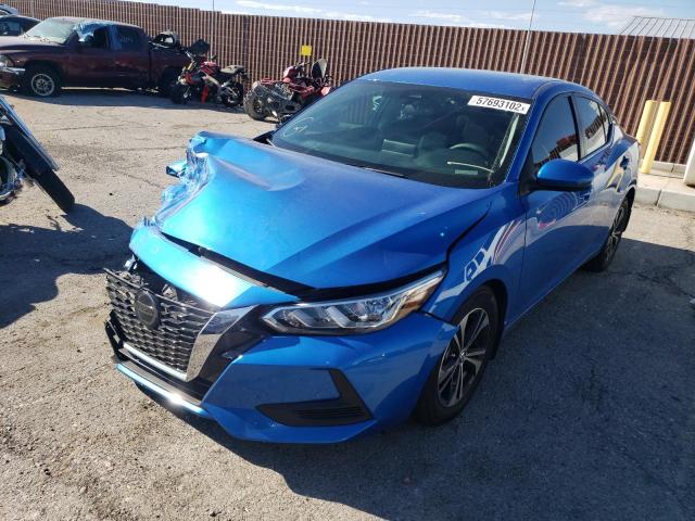 3N1AB8CV2MY244624 - 2021 NISSAN SENTRA SV BLUE photo 2