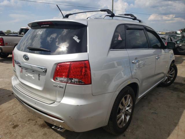 5XYKW4A27DG382848 - 2013 KIA SORENTO SX SILVER photo 4