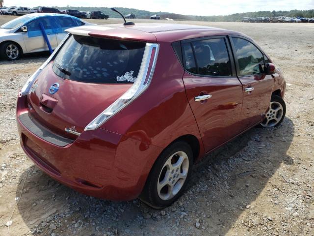 JN1AZ0CP2CT021389 - 2012 NISSAN LEAF SV RED photo 4