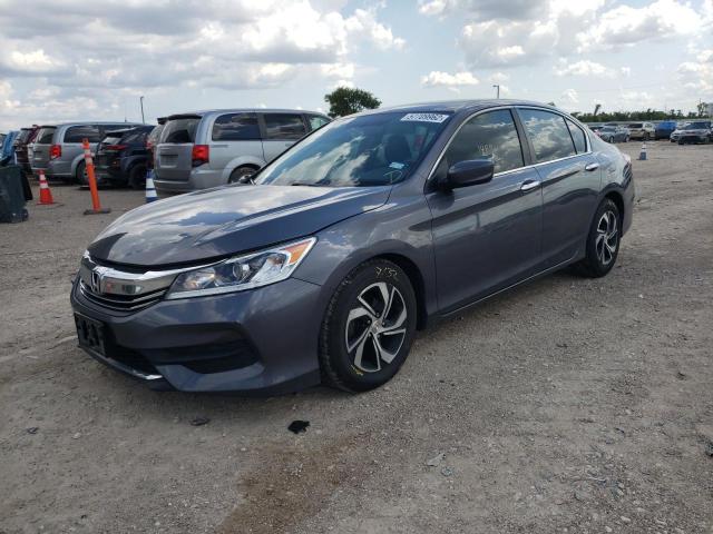 1HGCR2F38GA102507 - 2016 HONDA ACCORD LX GRAY photo 2