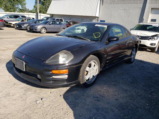 4A3AC84LXYE002655 - 2000 MITSUBISHI ECLIPSE GT BLACK photo 2