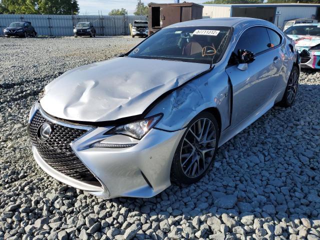 JTHHA5BC5H5006412 - 2017 LEXUS RC 200T SILVER photo 2