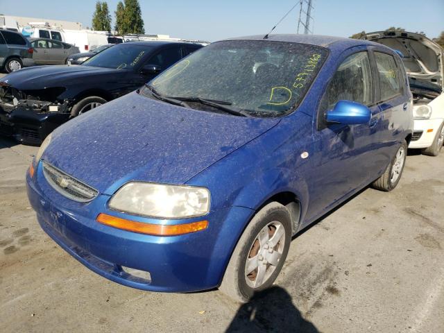 KL1TD666X6B586713 - 2006 CHEVROLET AVEO BLUE photo 2