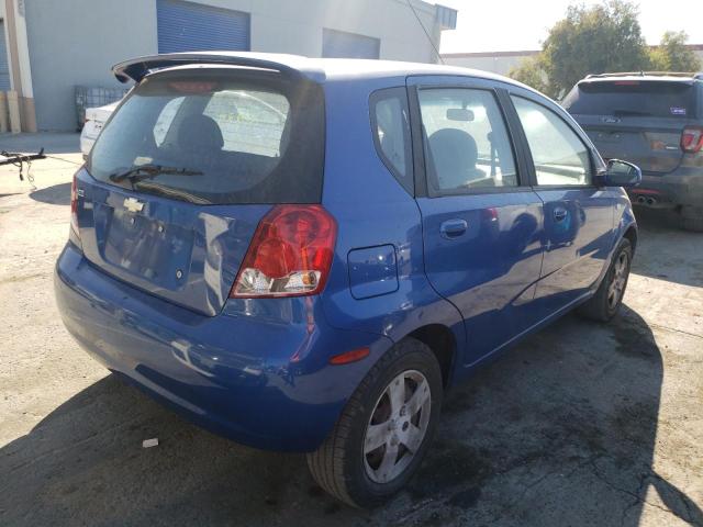 KL1TD666X6B586713 - 2006 CHEVROLET AVEO BLUE photo 4