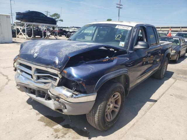 1D7HL48N93S104759 - 2003 DODGE DAKOTA QUA BLUE photo 2