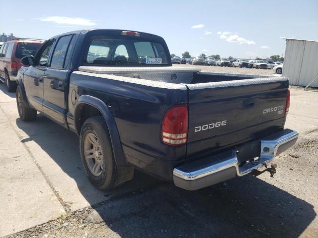 1D7HL48N93S104759 - 2003 DODGE DAKOTA QUA BLUE photo 3