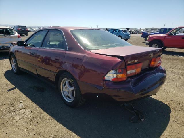 JT8BF22G6V0006999 - 1997 LEXUS ES 300 BURGUNDY photo 3