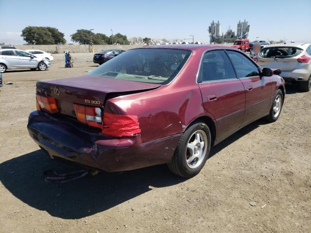 JT8BF22G6V0006999 - 1997 LEXUS ES 300 BURGUNDY photo 4