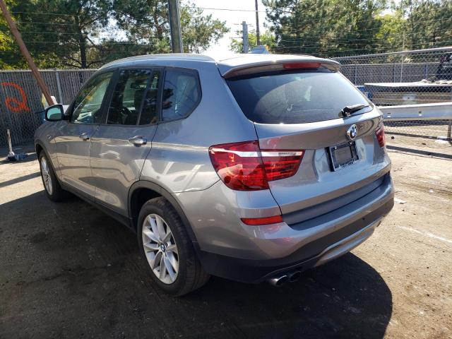 5UXWZ7C52H0V84850 - 2017 BMW X3 SDRIVE2 GRAY photo 3