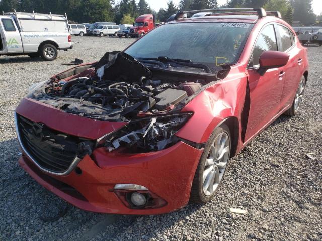 JM1BM1M33E1155070 - 2014 MAZDA 3 GRAND TO RED photo 2