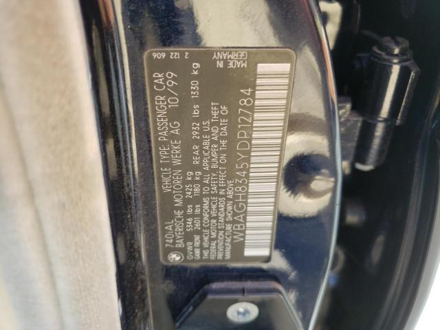 WBAGH8345YDP12784 - 1999 BMW 7 SERIES Azul foto 10