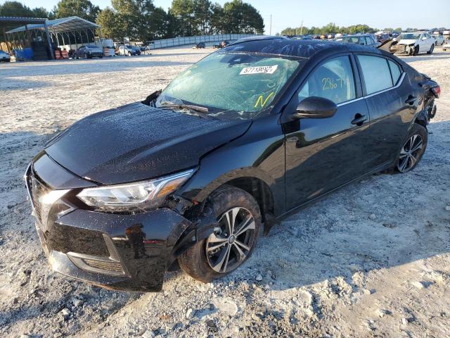 3N1AB8CV0NY284556 - 2022 NISSAN SENTRA SV BLACK photo 2