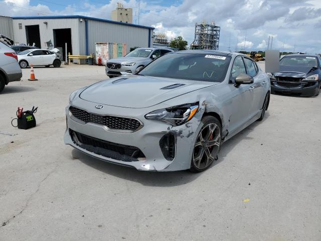 KNAE55LC3K6060104 - 2019 KIA STINGER GT GRAY photo 2