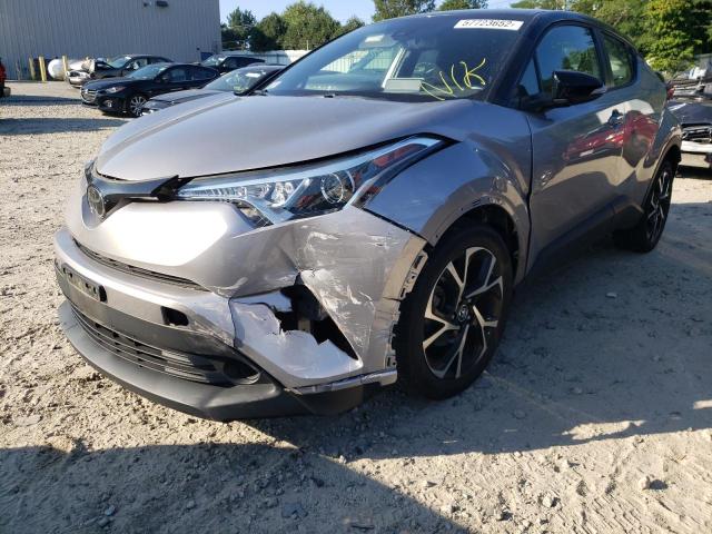 NMTKHMBX4KR090948 - 2019 TOYOTA C-HR XLE SILVER photo 2