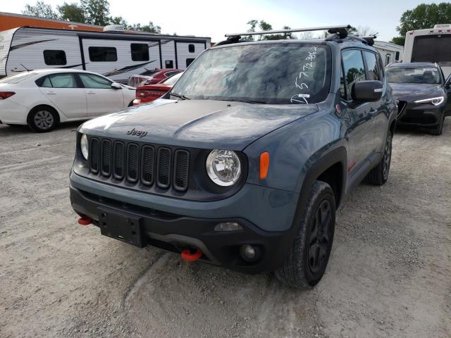 ZACCJBCB6JPG81313 - 2018 JEEP RENEGADE T GRAY photo 2