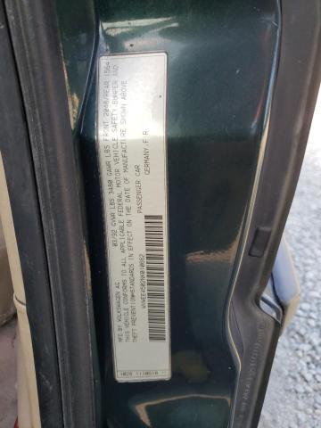 WVWEE4502NK010662 - 1992 VOLKSWAGEN CORRADO SL GREEN photo 10