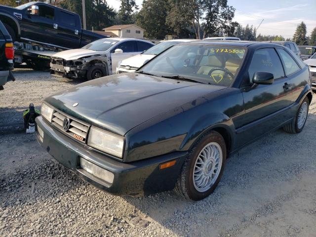 WVWEE4502NK010662 - 1992 VOLKSWAGEN CORRADO SL GREEN photo 2
